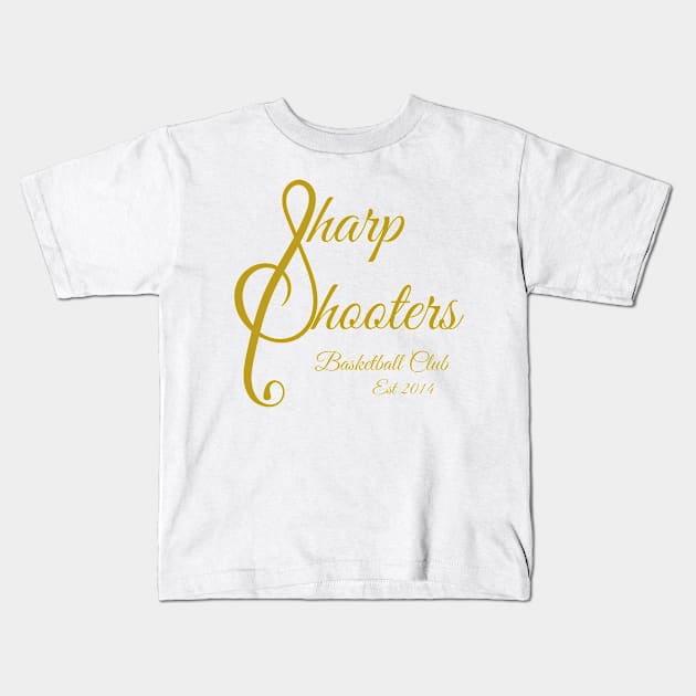 Sharp Shooters Gold Logo Kids T-Shirt by Single_Simulcast